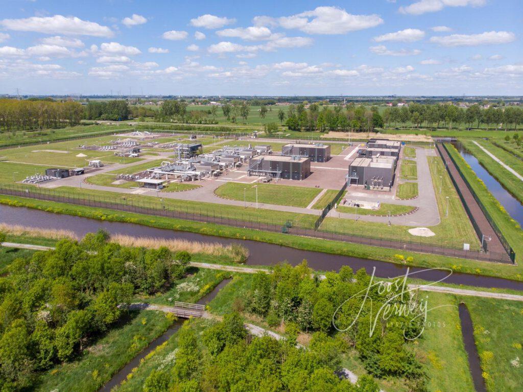 Luchtfoto gasstation Wijngaarden