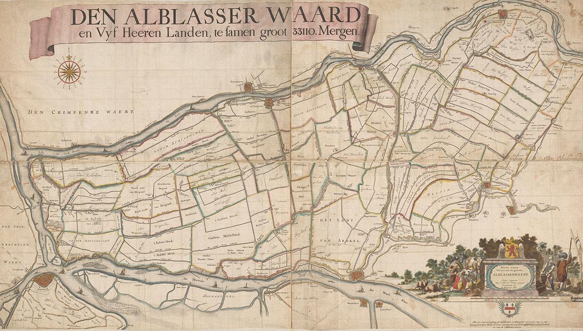 kaart alblasserwaard 1767