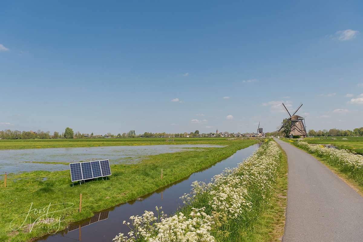 Plasdras langs de Tiendweg in Streefkerk