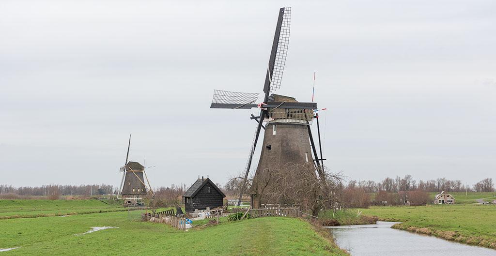 Kleine en Hoge Molen in Nieuw-Lekkerland