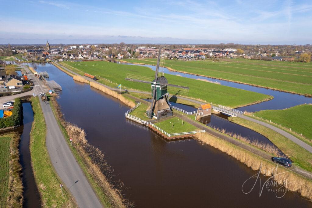 Luchtfoto Gelkenes molen in Groot-Ammers