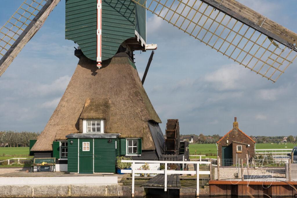 Detail Gelkenes molen in Groot-Ammers