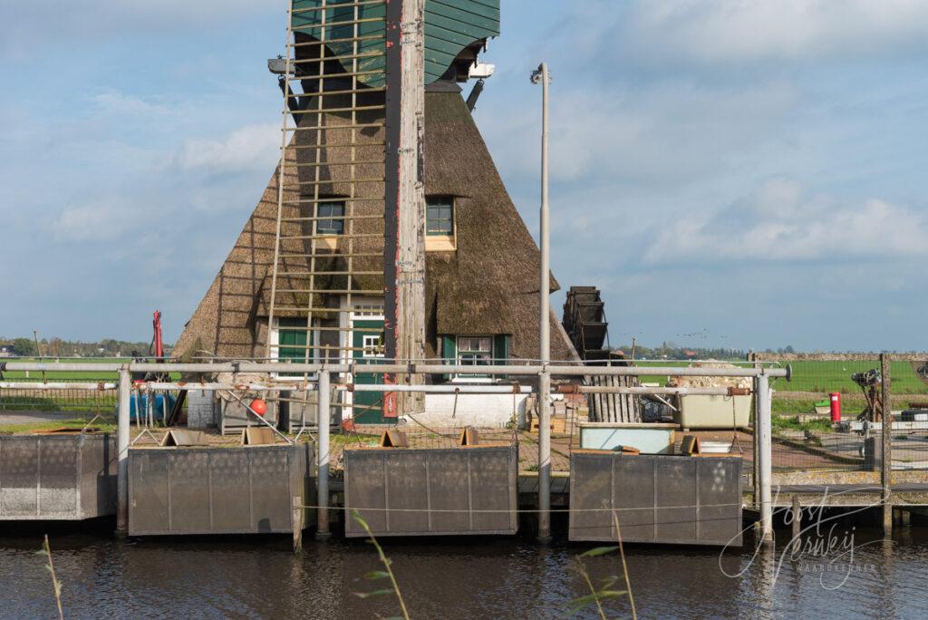Detail graaflandse molen in Groot-Ammers