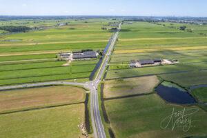 Luchtfoto knooppunt ruilverkavelingswegen